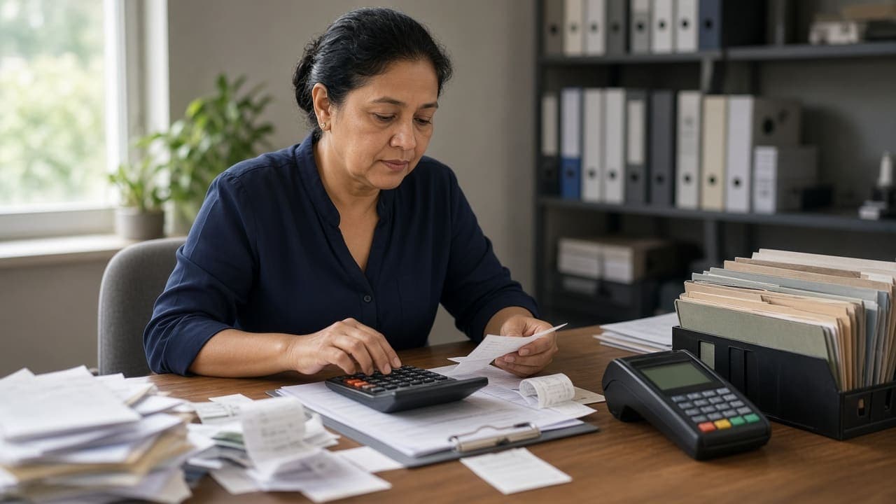 School bursar processing fee receipts and payments