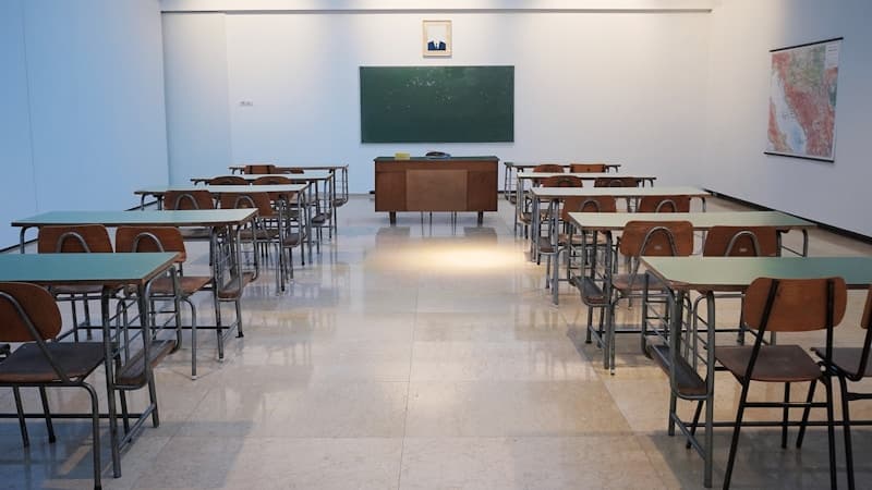 Modern school campus building